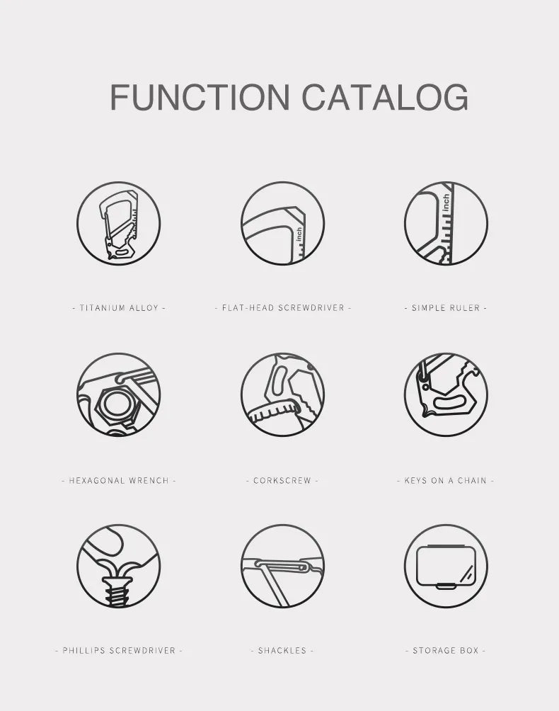 Agile Titanium EDC Multi-Tool｜CNC One-Piece Machining