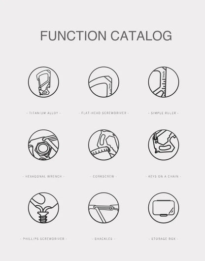 Agile Titanium EDC Multi-Tool｜CNC One-Piece Machining