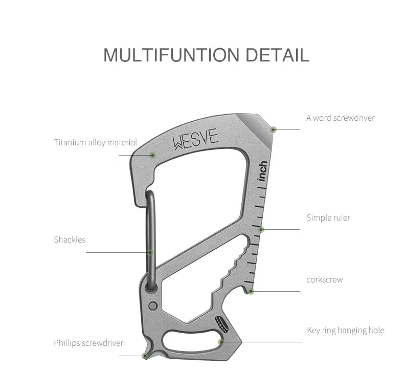 Agile Titanium EDC Multi-Tool｜CNC One-Piece Machining