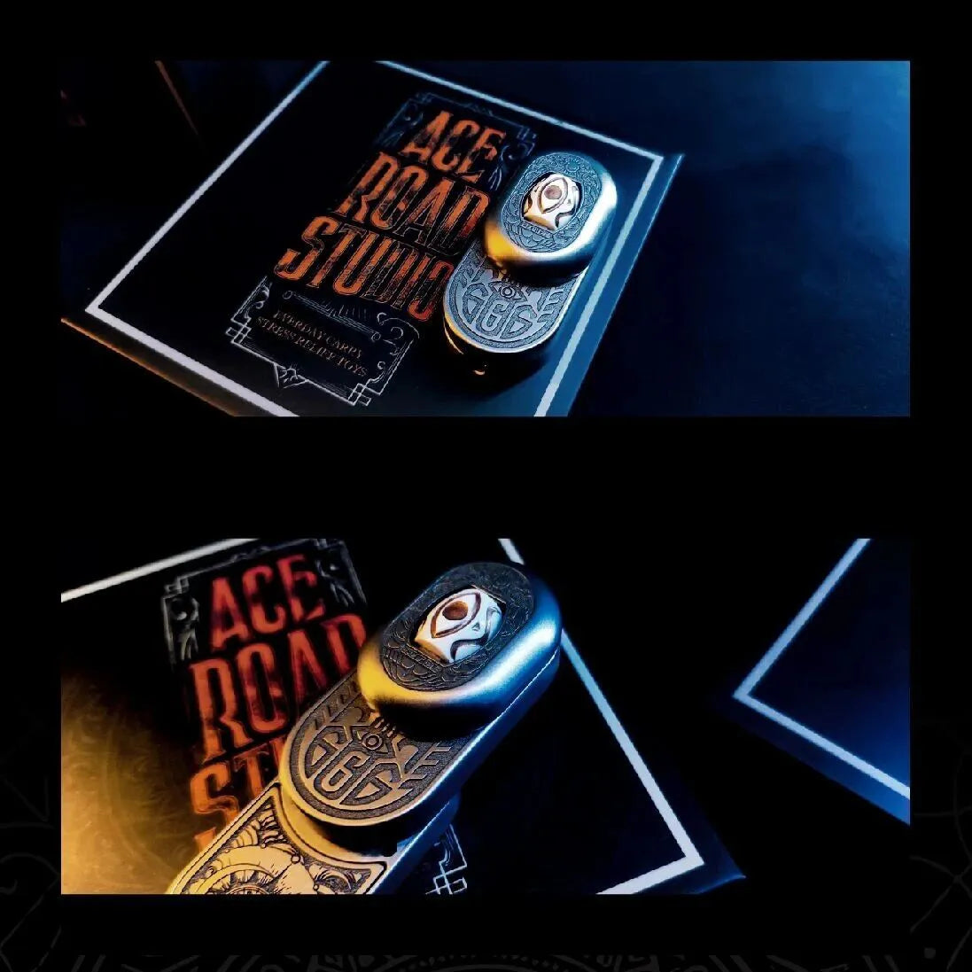 Titanium Answer Slider fidget toy open and closed eye mechanism