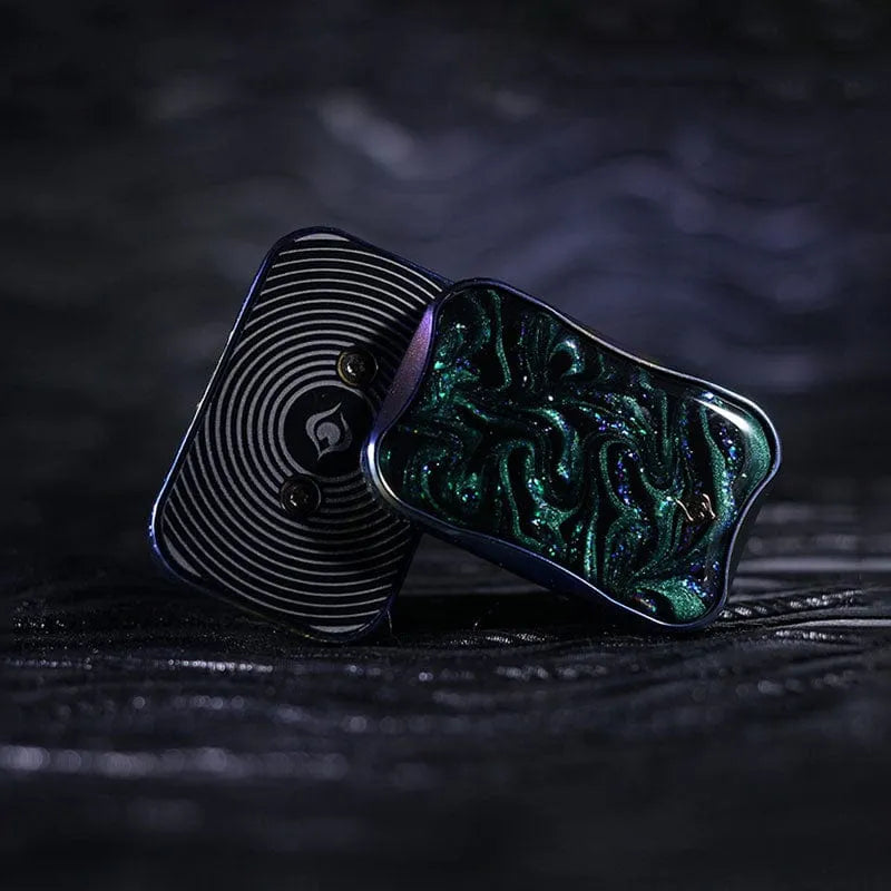 Aura Sand Fidget Slider by Peacock - Titanium & Zirconium EDC Aura Sand Fidget Slider by Peacock - Titanium & Zirconium EDC