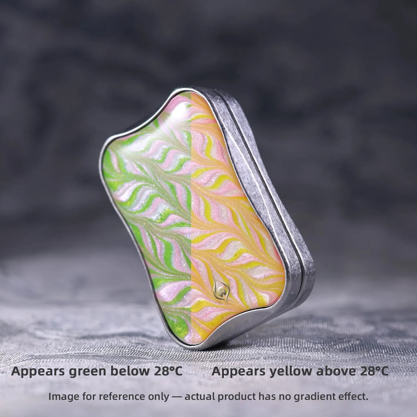 Aura Sand Fidget Slider by Peacock - Titanium & Zirconium EDC