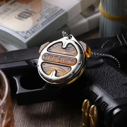     Titanium EDC slider with rotating mechanical handles