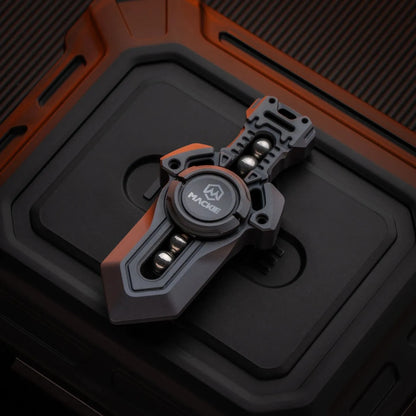 Asymmetric design of the Galatine Mini fidget spinner with premium titanium and zirconium