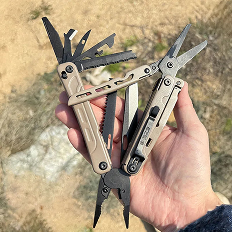 Lightseeker 21-in-1 Multitool | Stainless Steel EDC Pliers | D2 Blade & 440A Cutter 