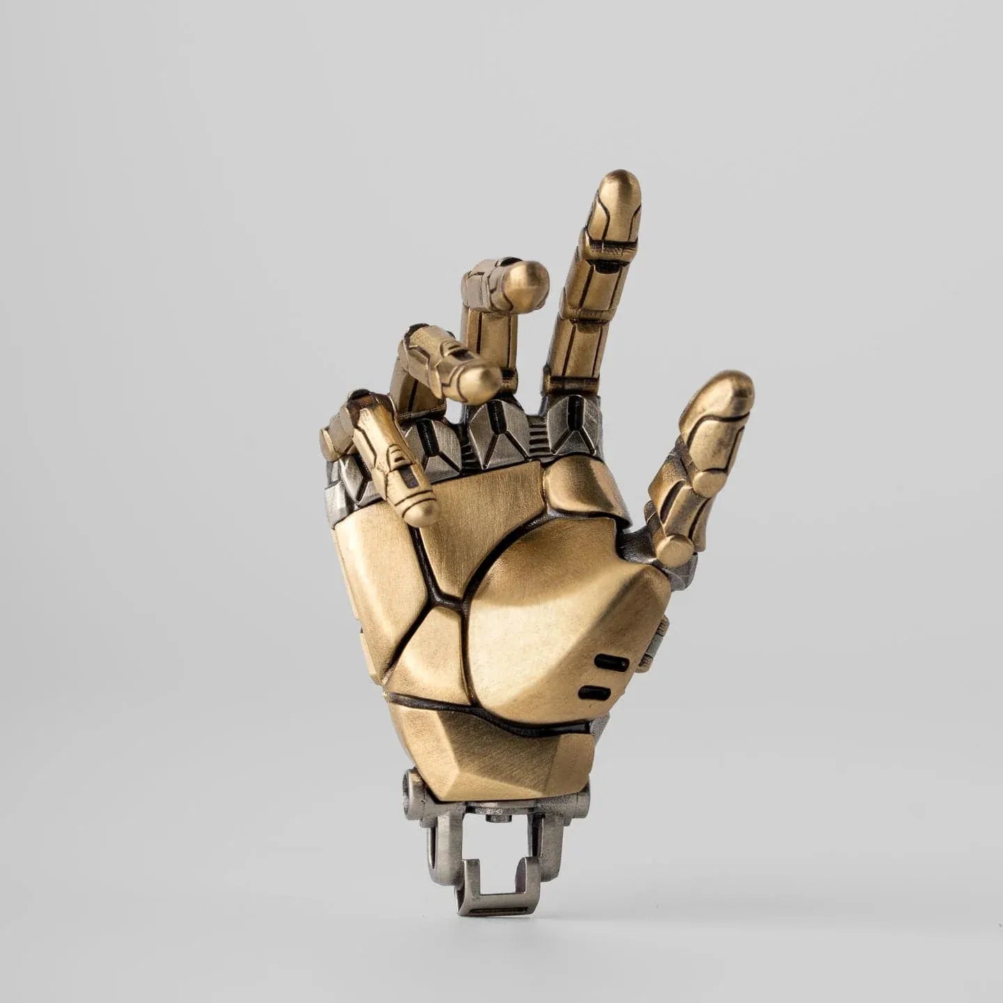 Articulated mechanical hand pendant right wearable EDC charm