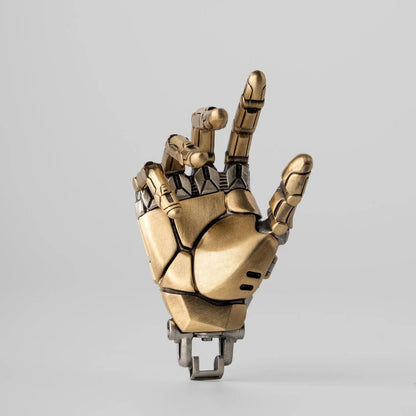 Articulated mechanical hand pendant right wearable EDC charm