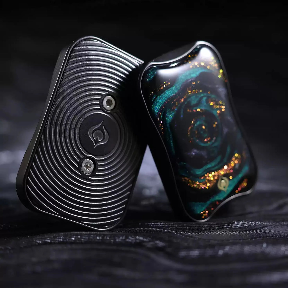 Aura Sand Fidget Slider by Peacock - Titanium & Zirconium EDC
